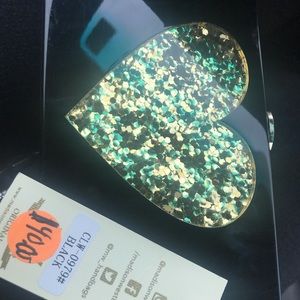 New With Tags Black Heart Clutch